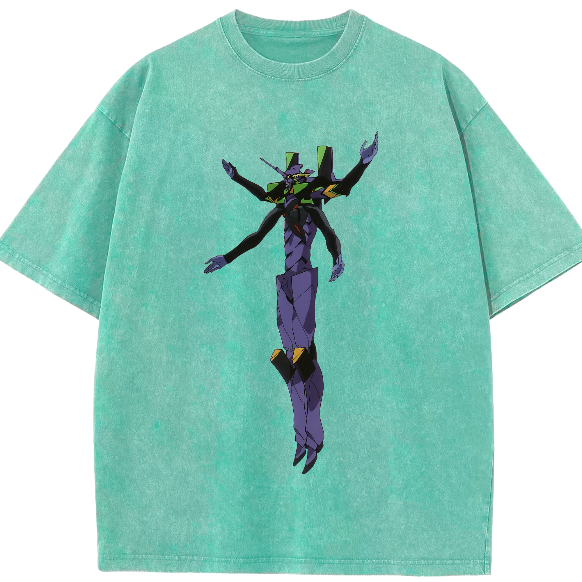 （画像用） EVA 新世紀エヴァンゲリオン 綿100% ヴィンテージ風 半袖Tシャツ（フロントプリント）